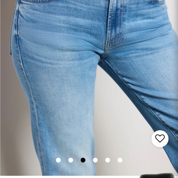 MOTHER LiL’ Rambler Zip Flood Color: Out of the Blue Straight Leg Jeans - Picture 4 of 14